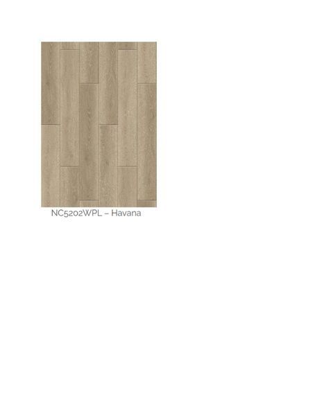 Light brown wood floor sample labeled 