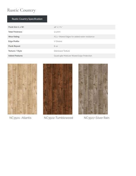 Product options: wooden plank flooring in three colors, 