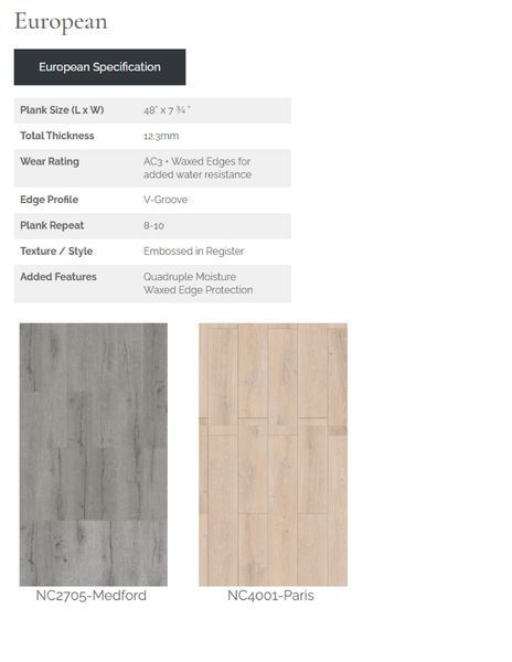 Product specifications for 