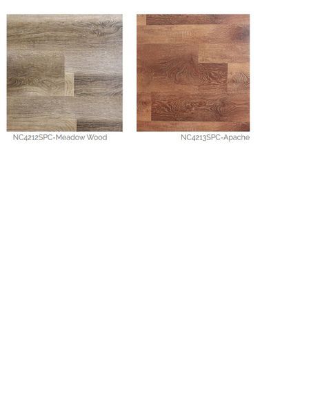 Two wood flooring samples: beige 