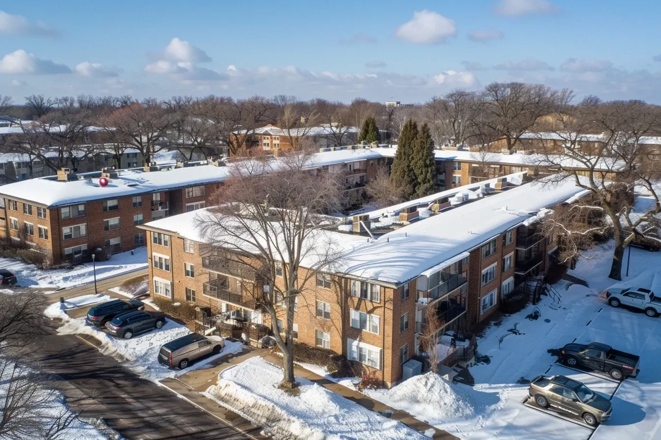 Flat Roofing in Madison WI installed with fully adhered or mechanically fastened systems.