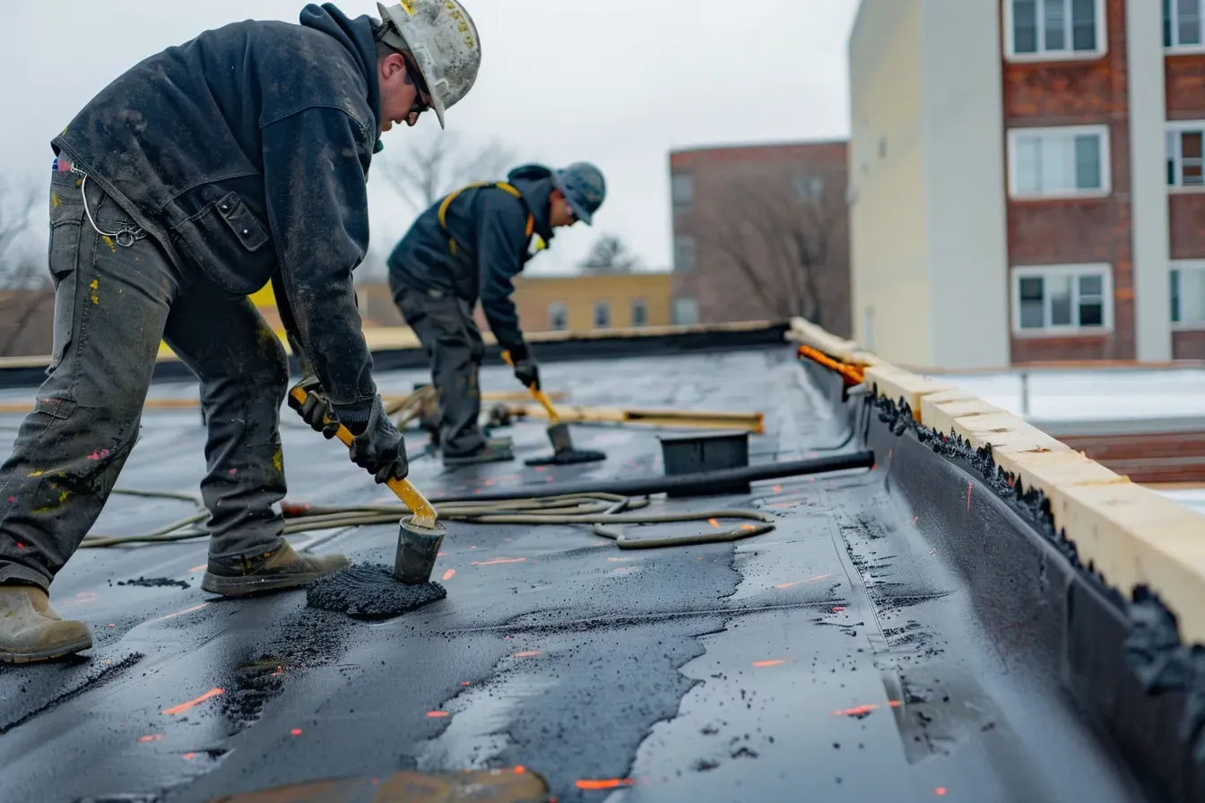 Commercial Roof Inspection and Assessment Madison WI revealing causes of ponding water, blistering, and cracks.