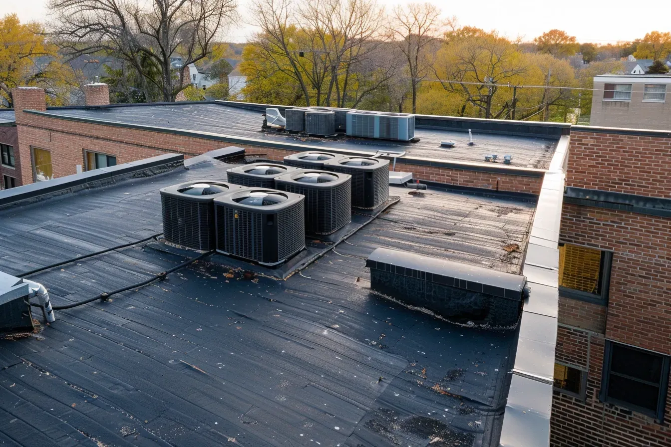 Commercial Flat Roof Repair Madison WI with drain clearing, ponding water correction, and leak patching.