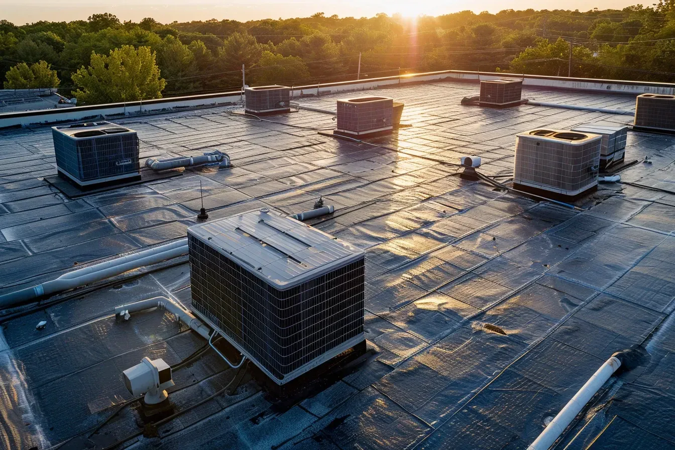 Flat Roofing Installation Madison WI on industrial properties with reinforced flashing and proper drainage.