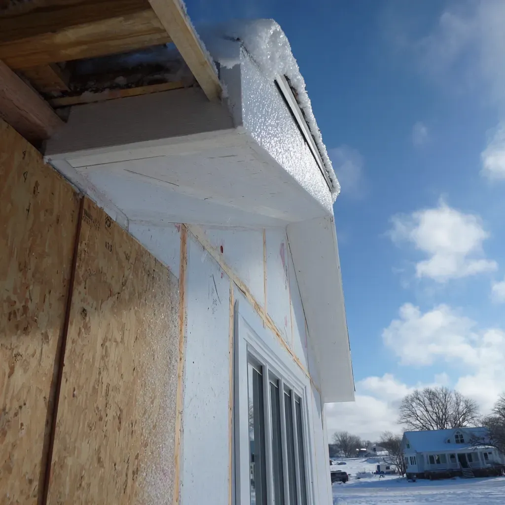 Spring gutter maintenance with soffit painting in Madison WI.