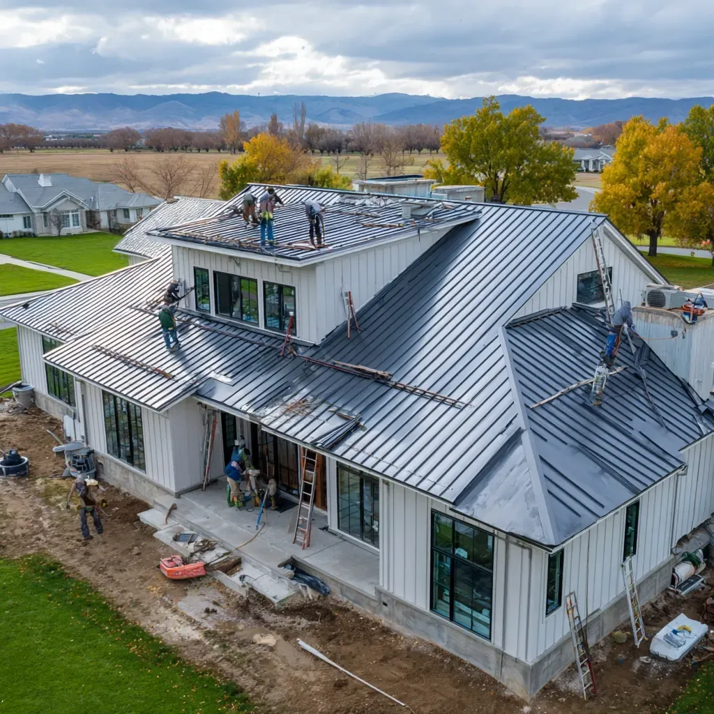 Metal Roofing in Madison WI with energy-efficient reflective coatings and cool roof technology.