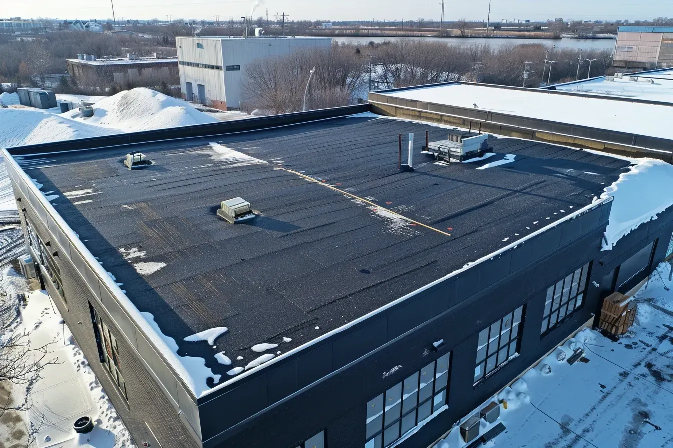 High-Performance Flat Roof Installation Madison WI using GAF or Owens Corning systems.