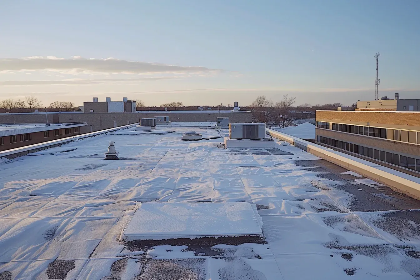 Flat Roof Repair and Installation Madison WI for commercial facilities with moisture barriers.