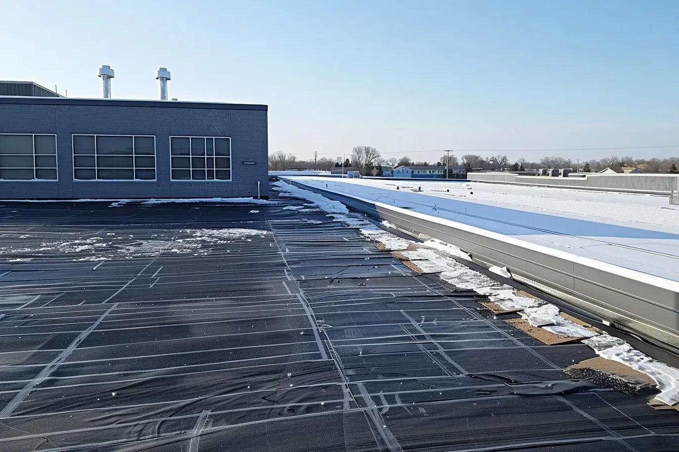 EPDM Commercial Roofing Madison WI job featuring seamless waterproofing and certified contractors.