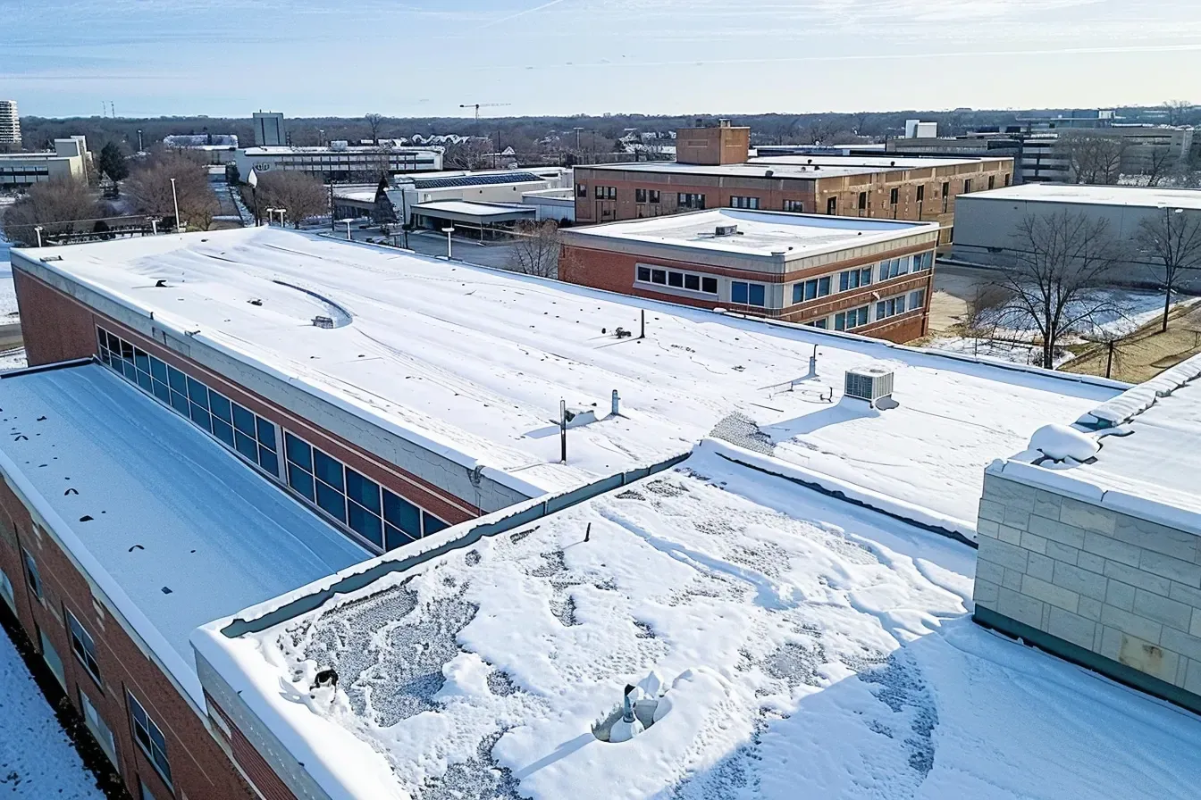 Roofing Types for Madison WI including reflective roofing, built-up roofing (BUR), and EPDM systems.