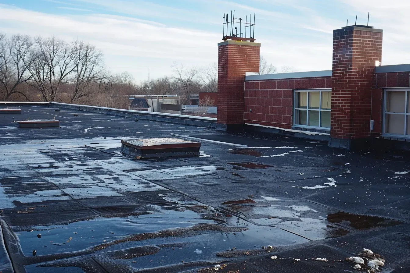 Ice dam prevention via gutter and soffit maintenance in Madison WI winters.