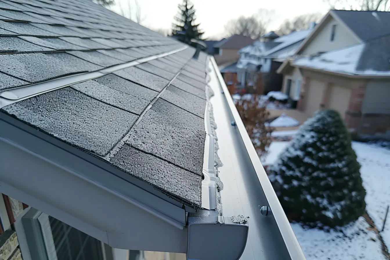 Copper gutter polishing and soffit touch-ups in Madison WI properties.