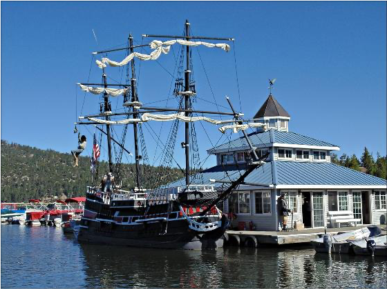 Pirate ship in Big Bear Lake CA