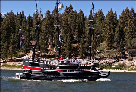 Pirate Ship Holloways Marina & RV Park at Big Bear Lake