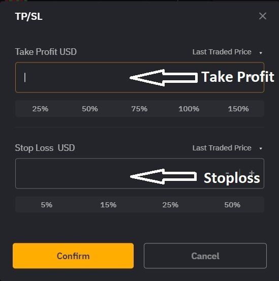 Take Profit - Stoploss