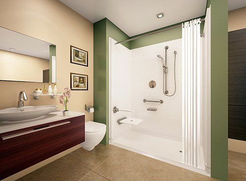 Handicap Bathroom Shower — Minneapolis, MN — Independent Living Solutions