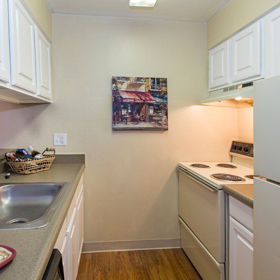 Kitchen with electric stovetop