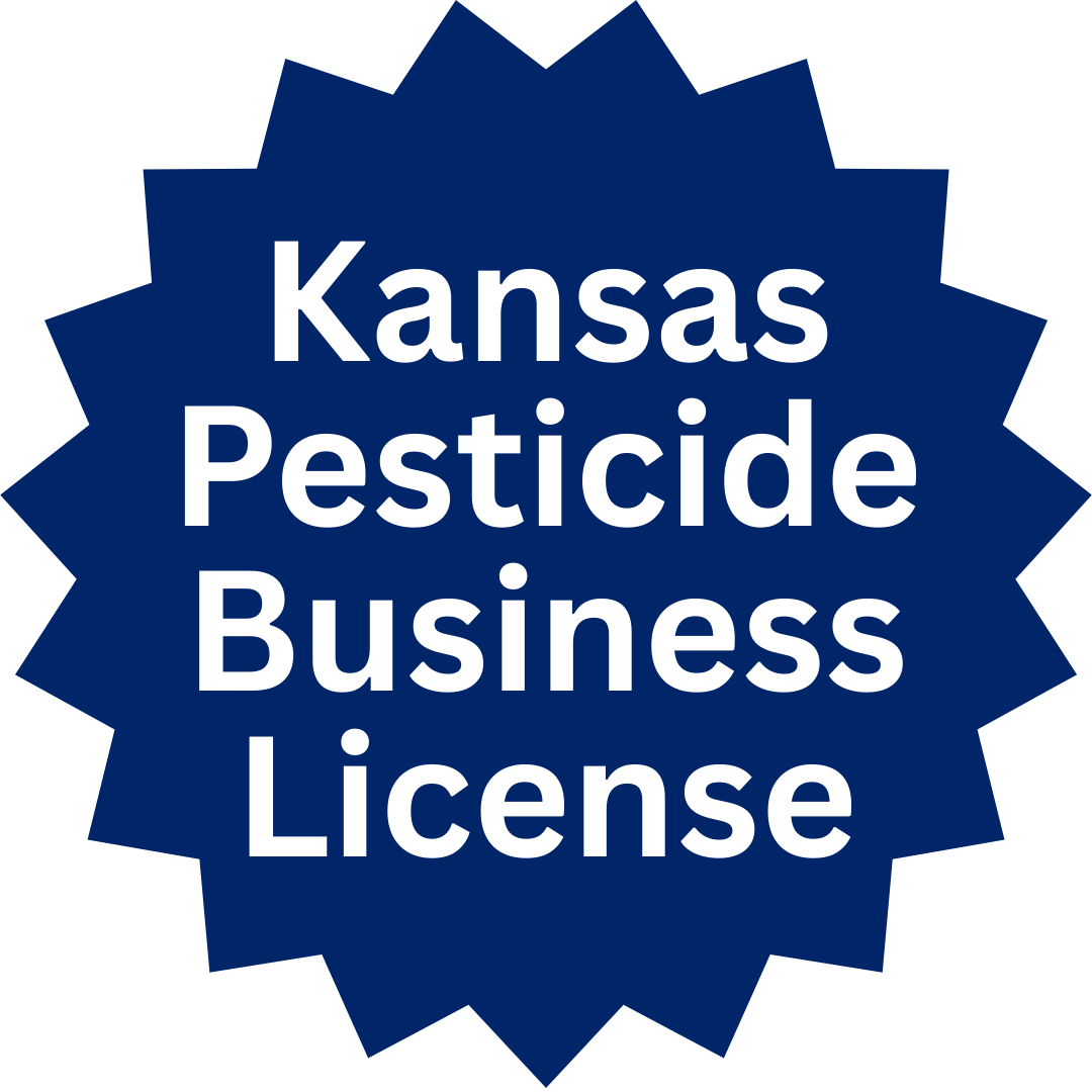 A dark blue, star-shaped badge with the white text