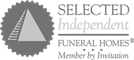 A black and white logo for selected independent funeral homes