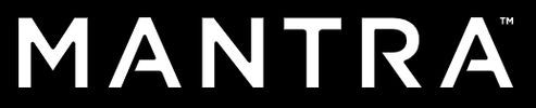 The word mantra is written in white on a black background.