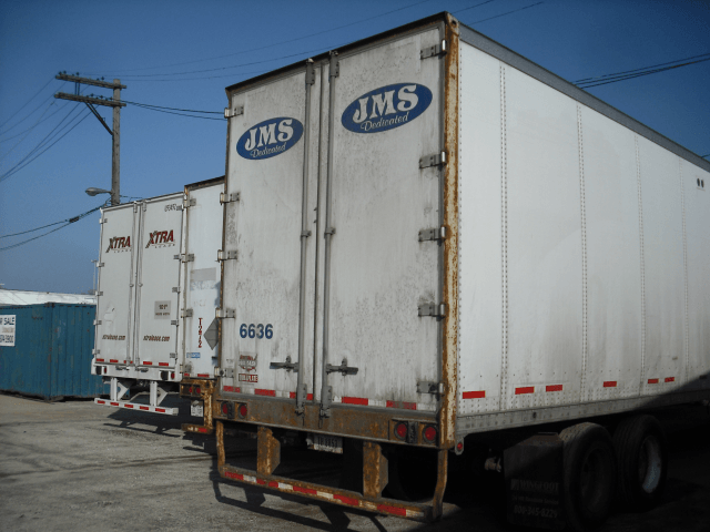 Back Side of Transport Trailer