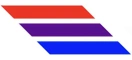 A red , purple , and blue rectangle on a white background.