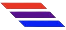 A red , purple , and blue rectangle on a white background.