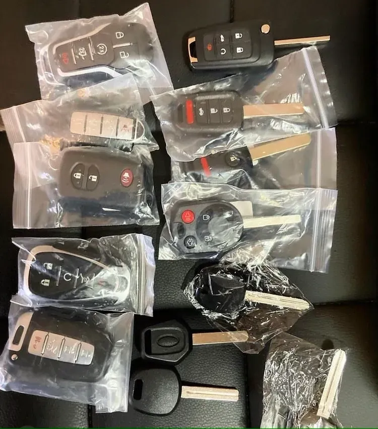 many new fobs in their original packaging