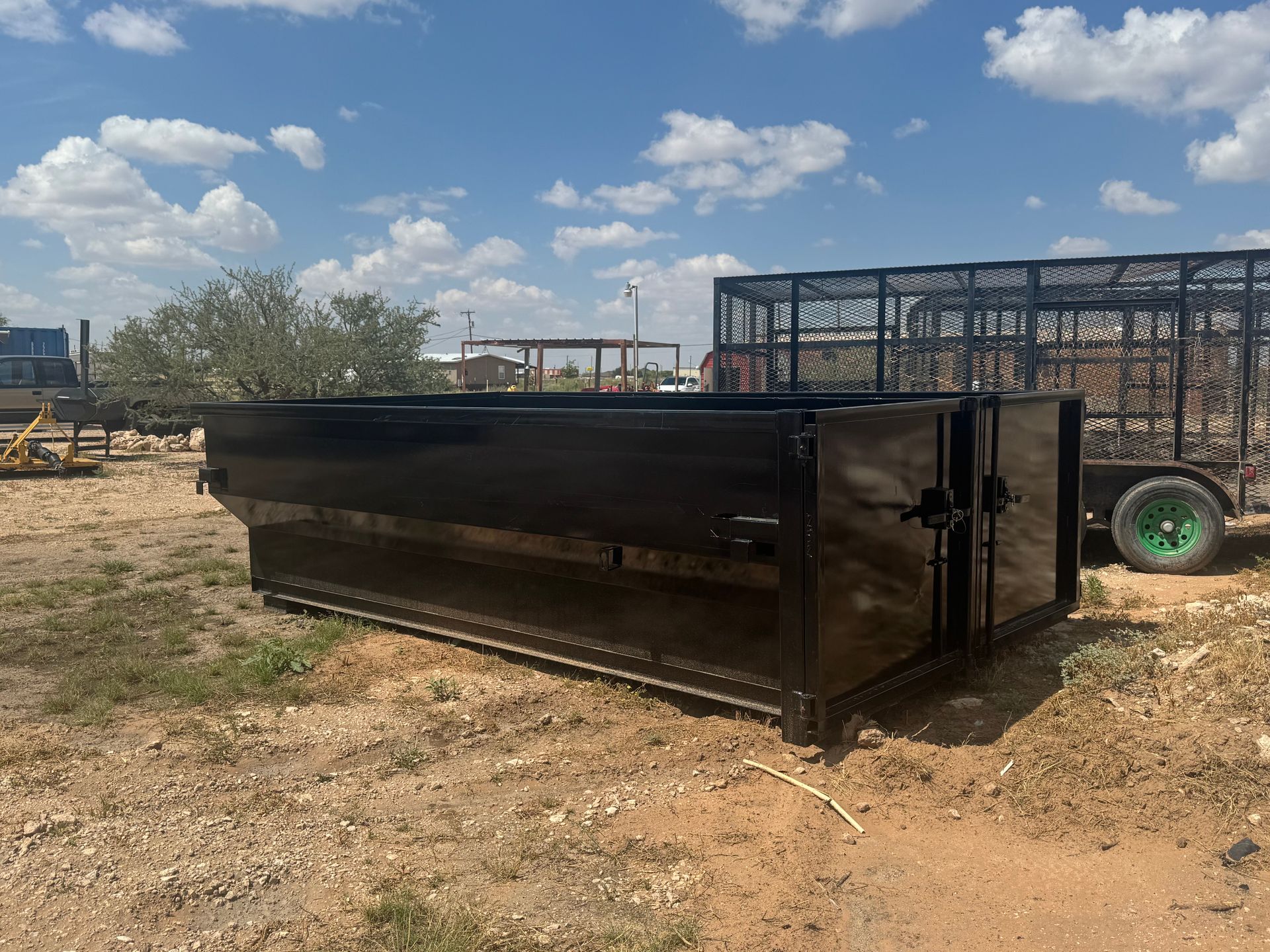 Roll-off container for home cleanouts, yard waste, and bulk trash removal in Odessa Tx