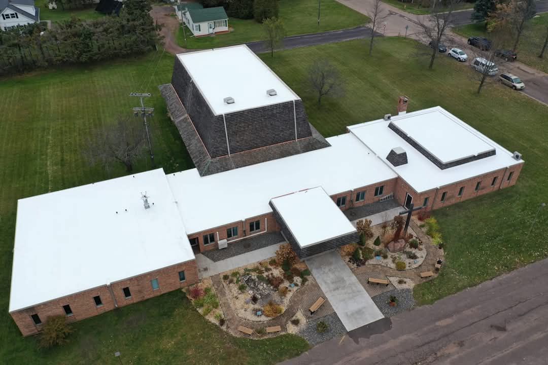 newly restored commercial roof in Minneapolis, Minnesota