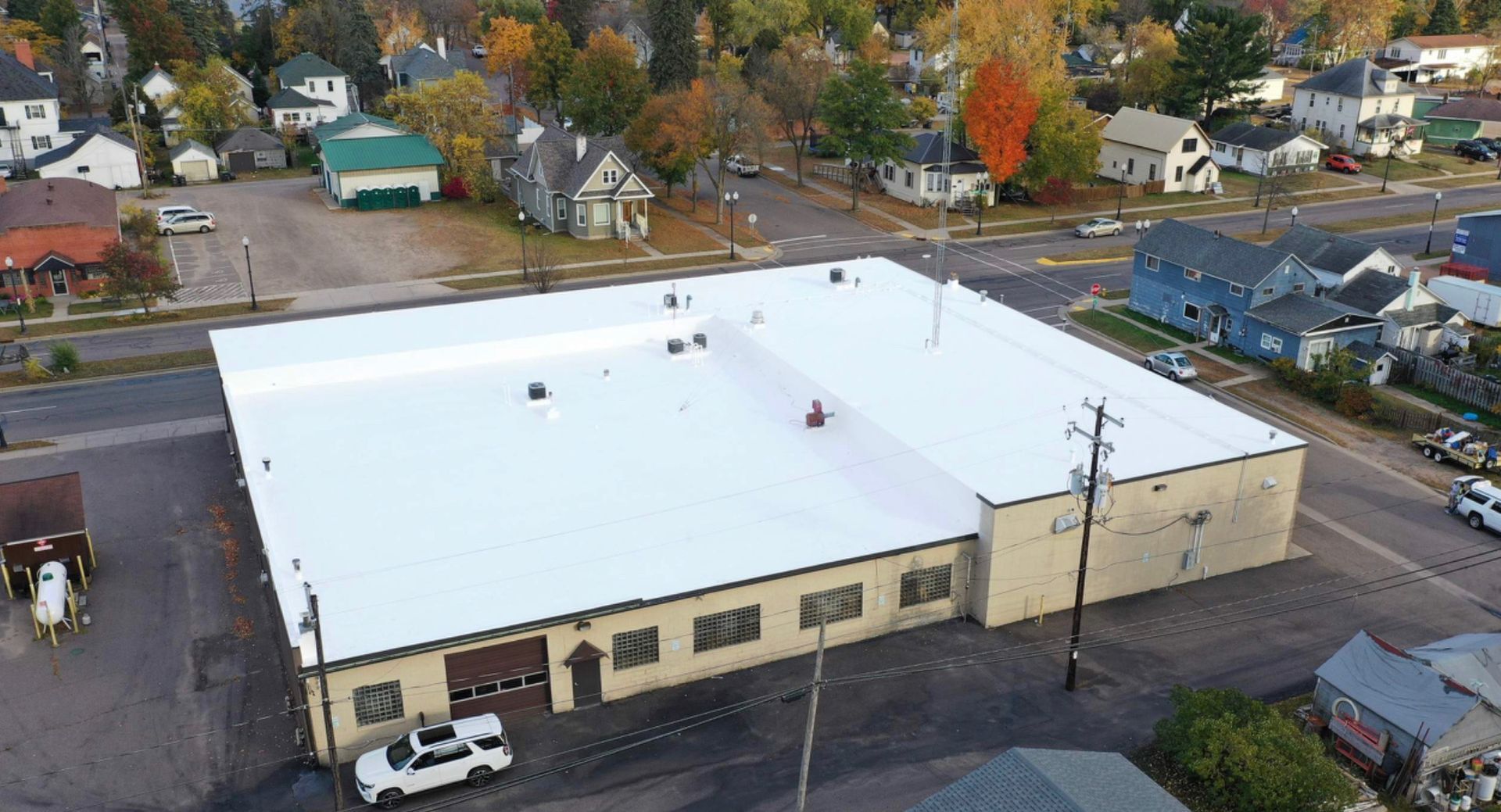 newly installed commercial roof