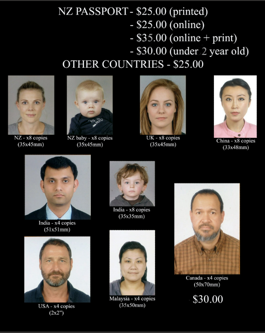 Passport size photos