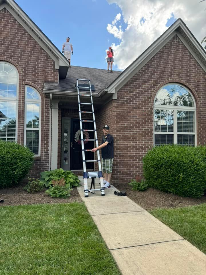 Ark team providing a free roof inspection in Danville, Kentucky