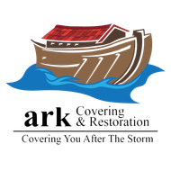 A logo for covering ark & restoration covering you after the storm