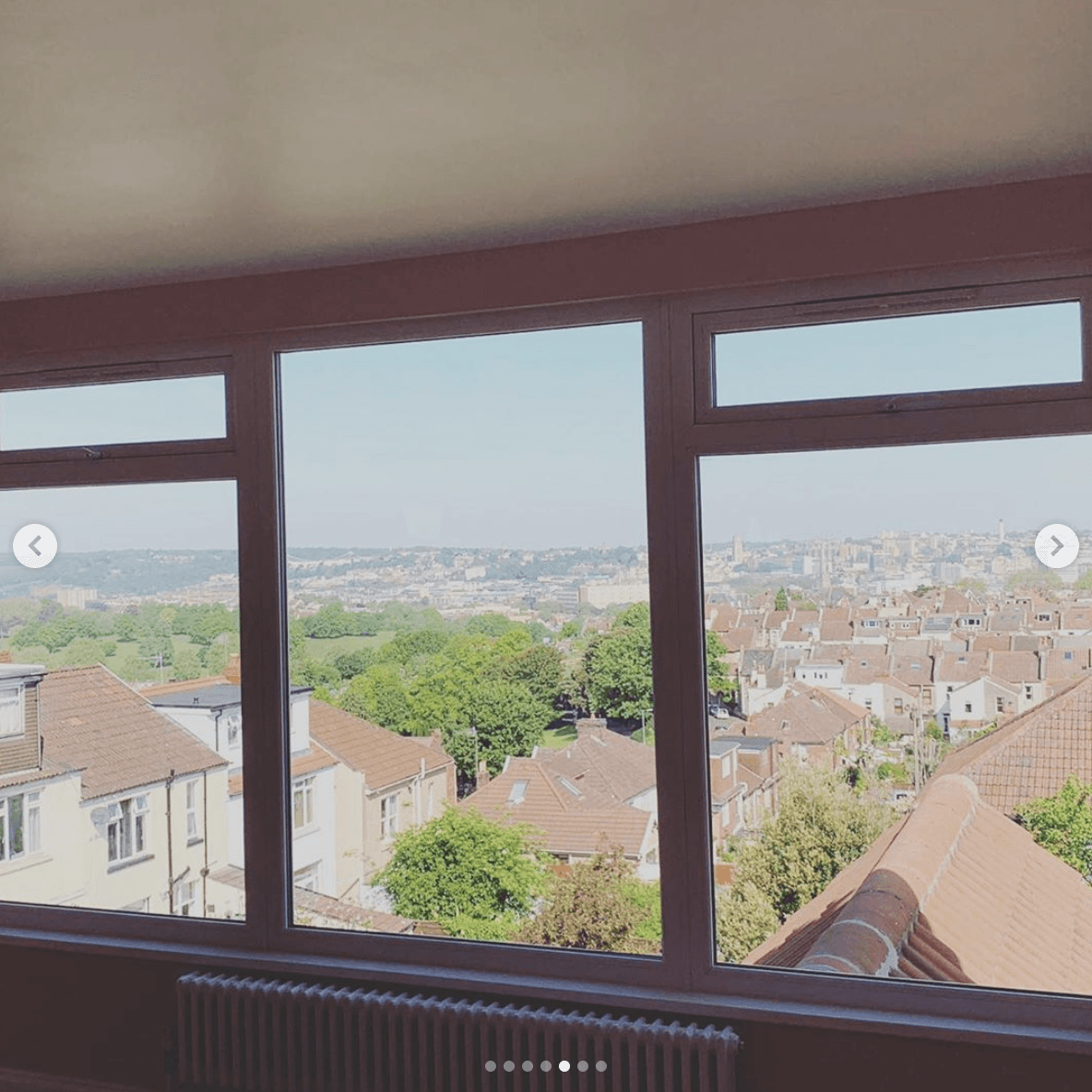 Views across Bristol from a loft conversion