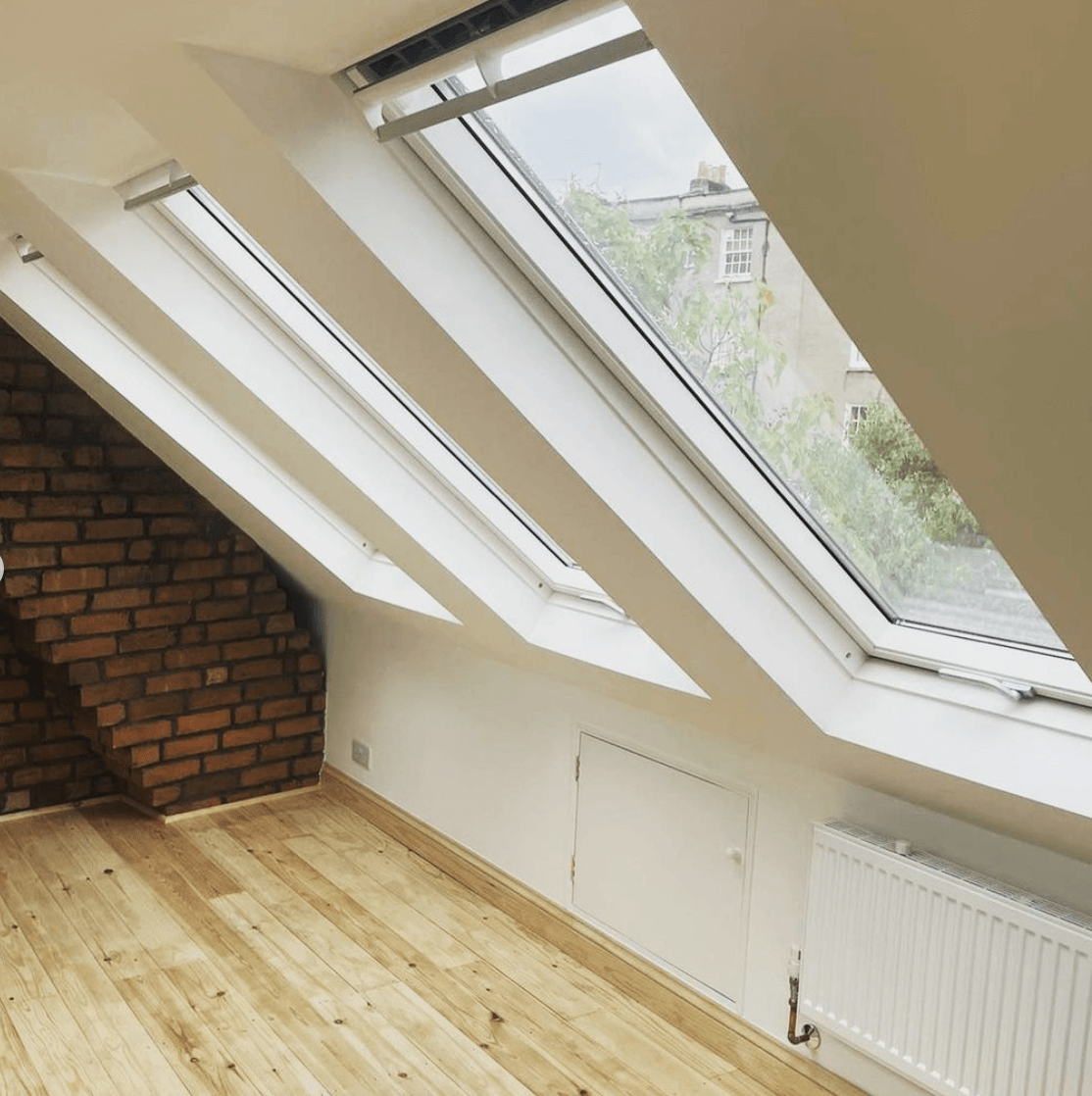 Velux windows side by side in a Loft Conversion