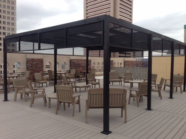 Anvil Iron Works — Black Tent Railing in Sicklerville NJ