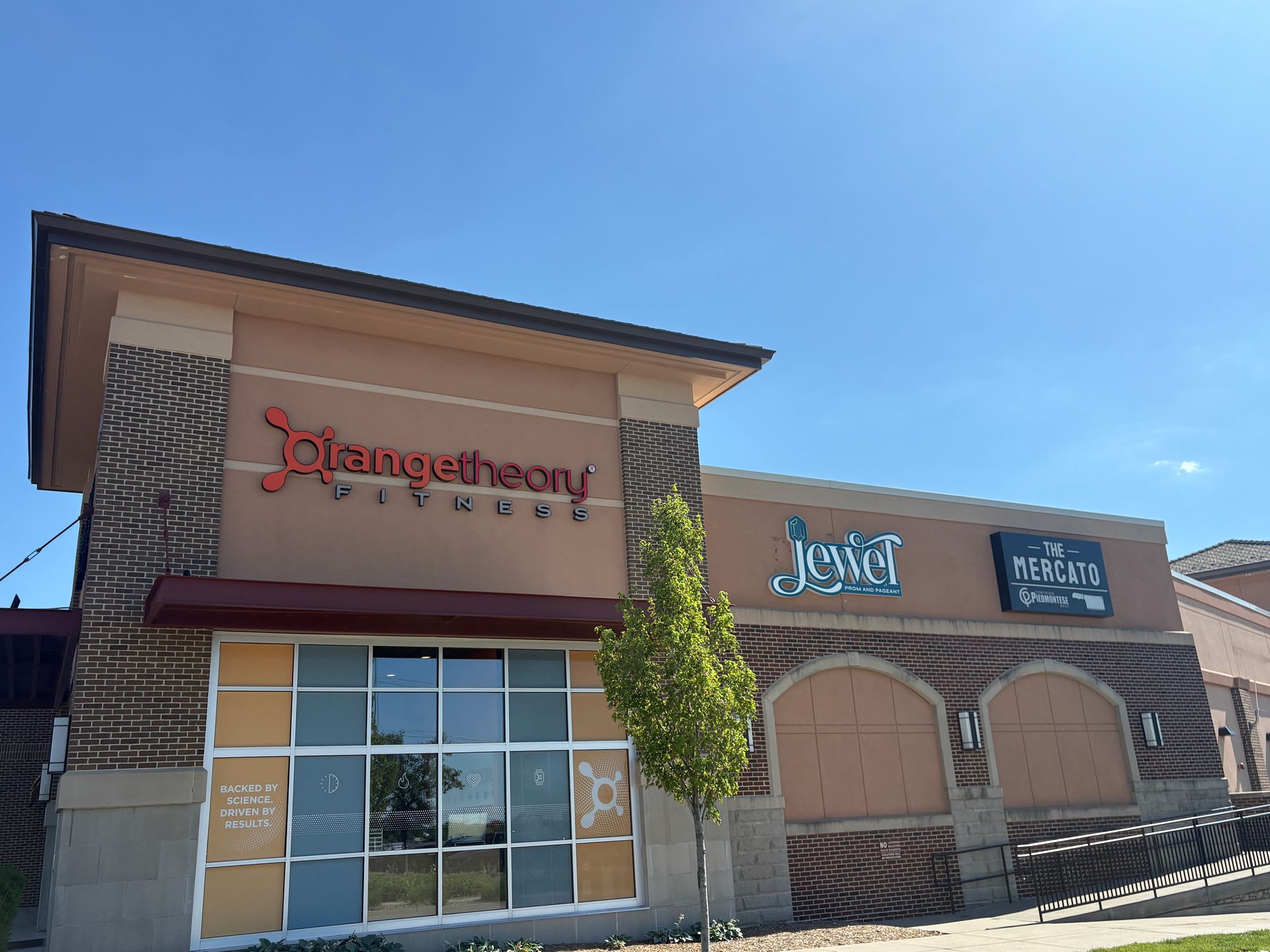 Exterior view of a commercial building with 