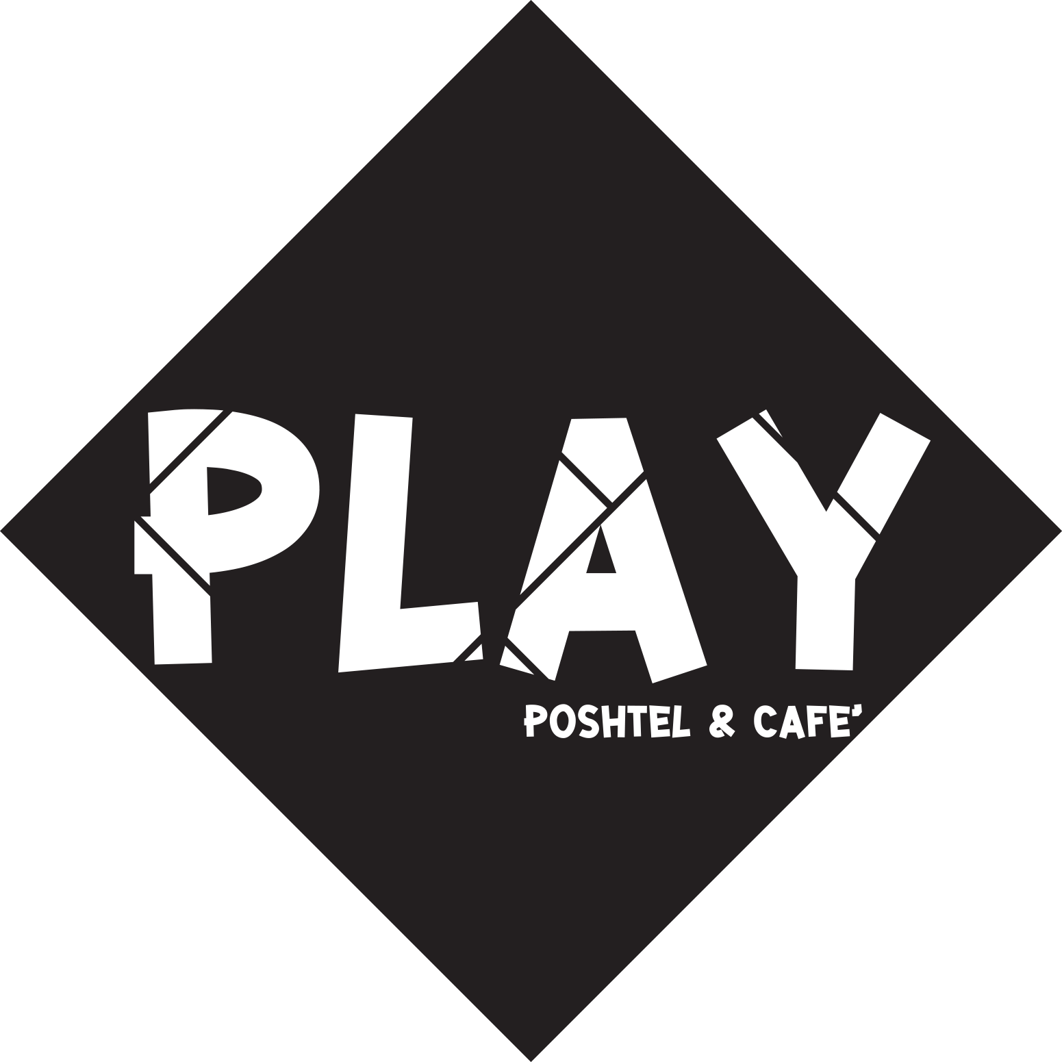 Black diamond logo with the word