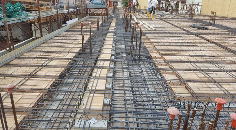 scheletro in acciaio per costruzione edile