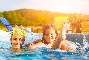 Children in the Swimming Pool — Pool Service in Kansas City, MO