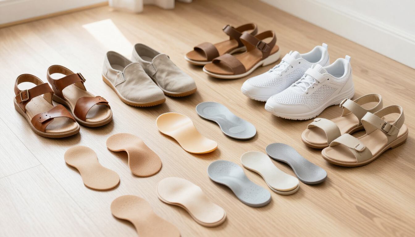 A collection of supportive summer sandals