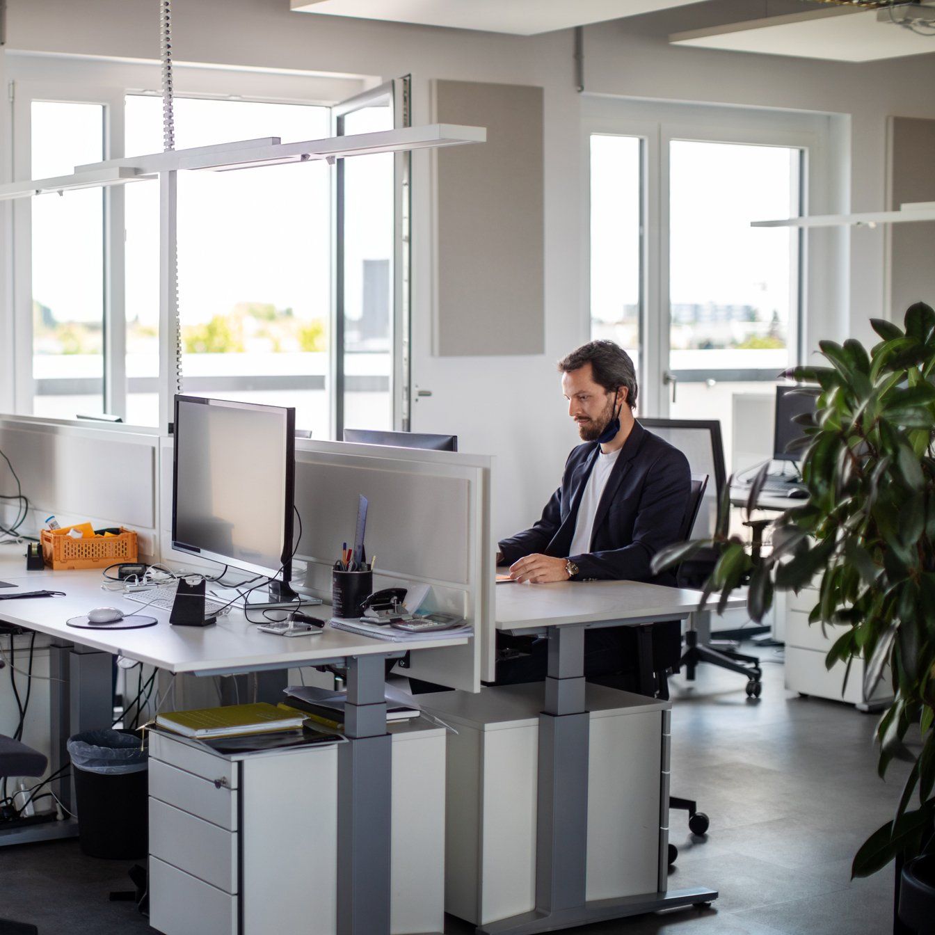Men Working In Office — Broward County, FL — Indoor Air Quality Corporation
