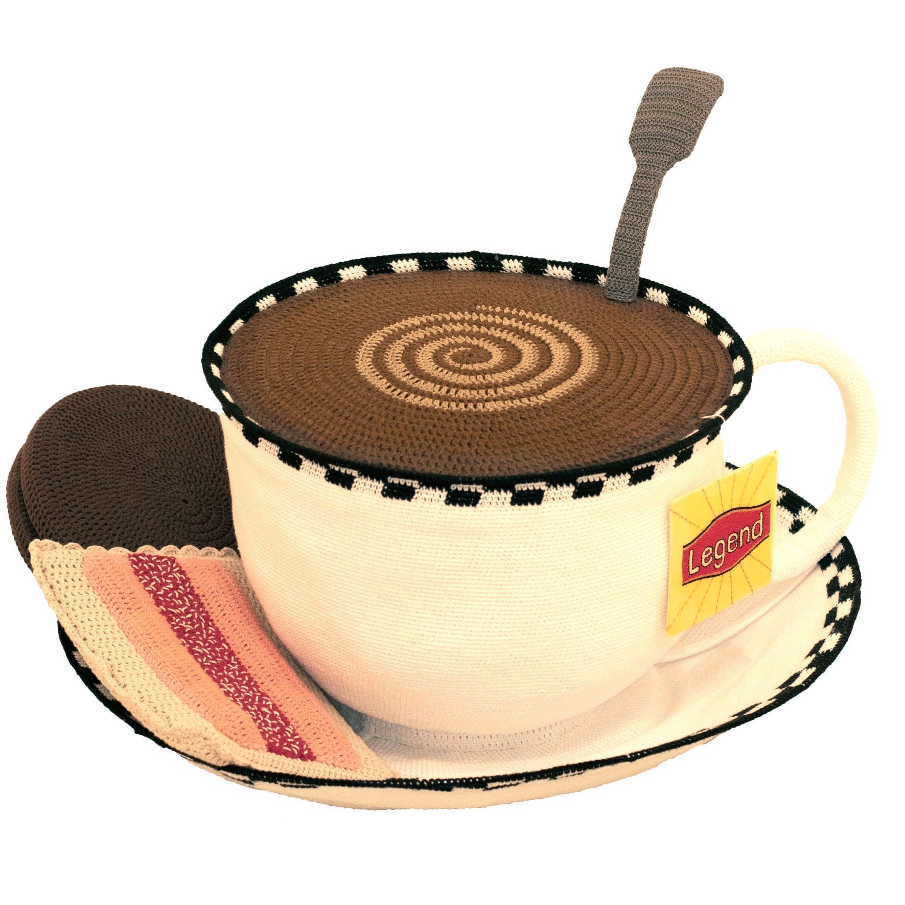 A cup of tea with a lipton tea bag on it