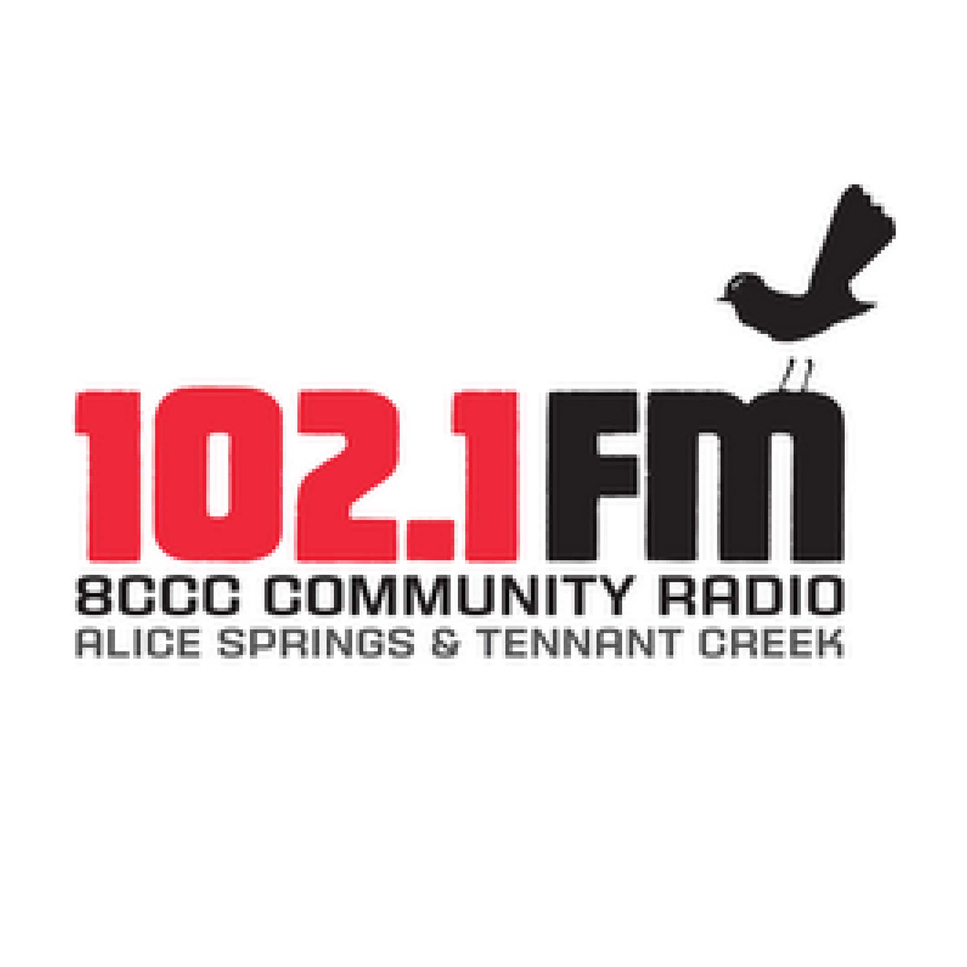 The logo for 102.1 fm 8cc community radio alice springs and tennant creek