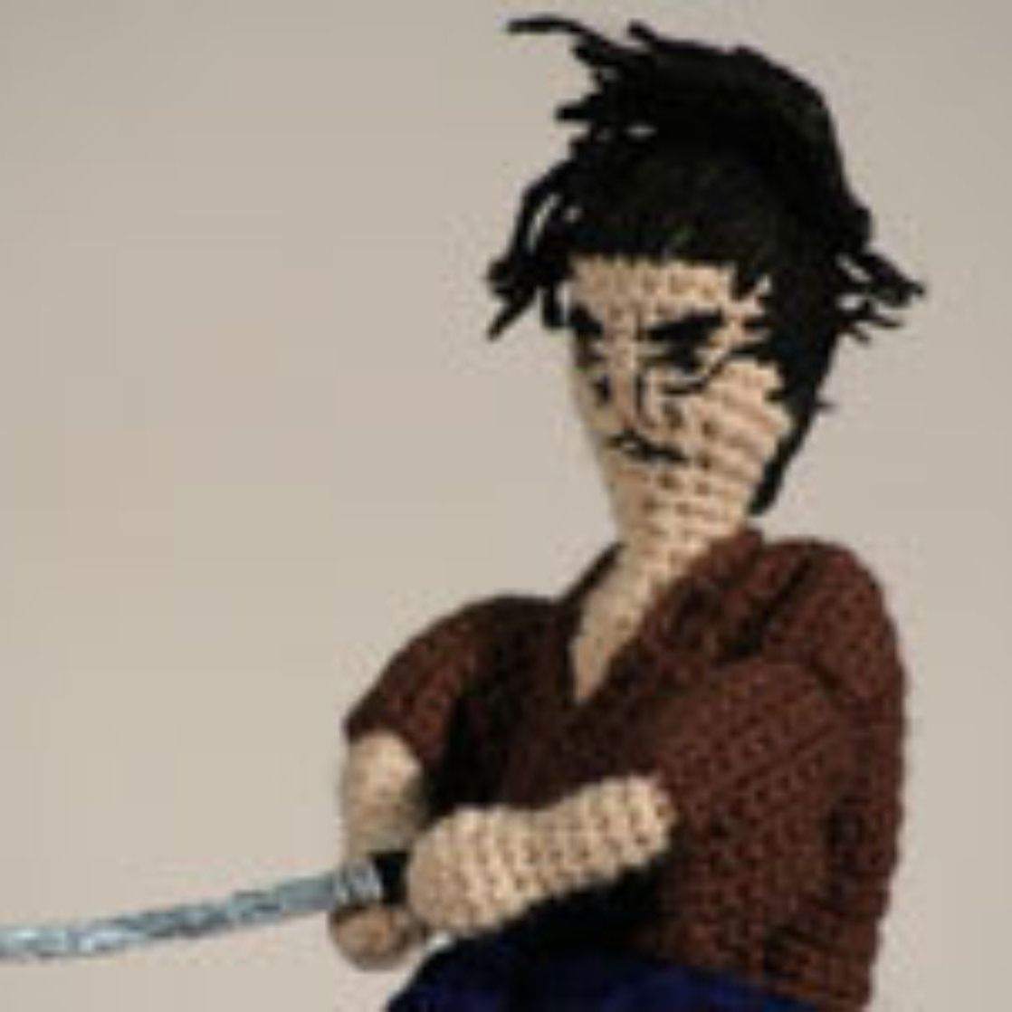 Knitted beanie person