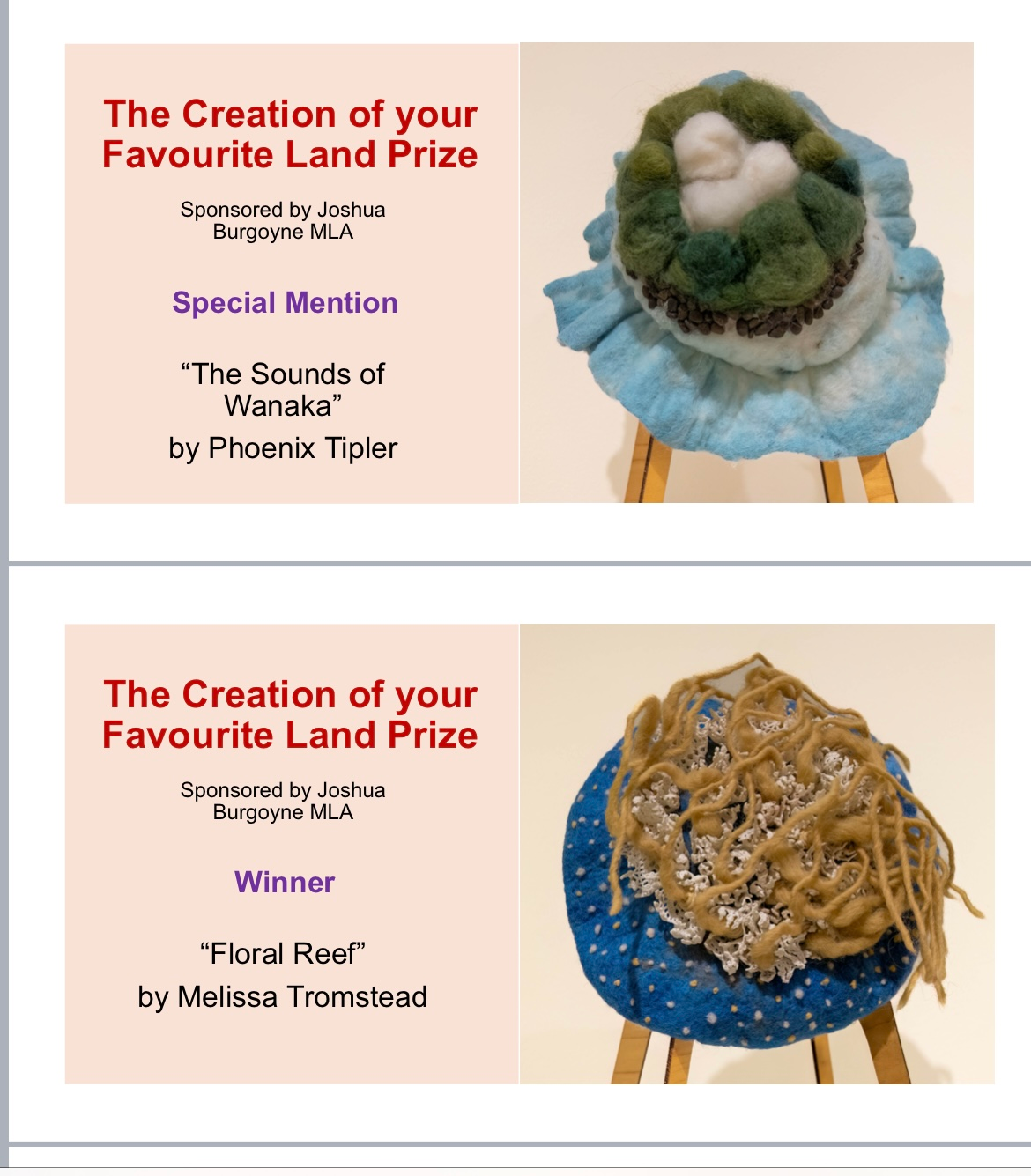 Two cards for the creation of your favourite land prize