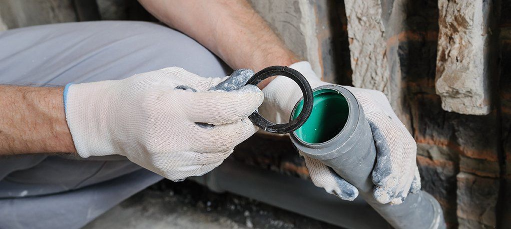 Man fixing a pipe