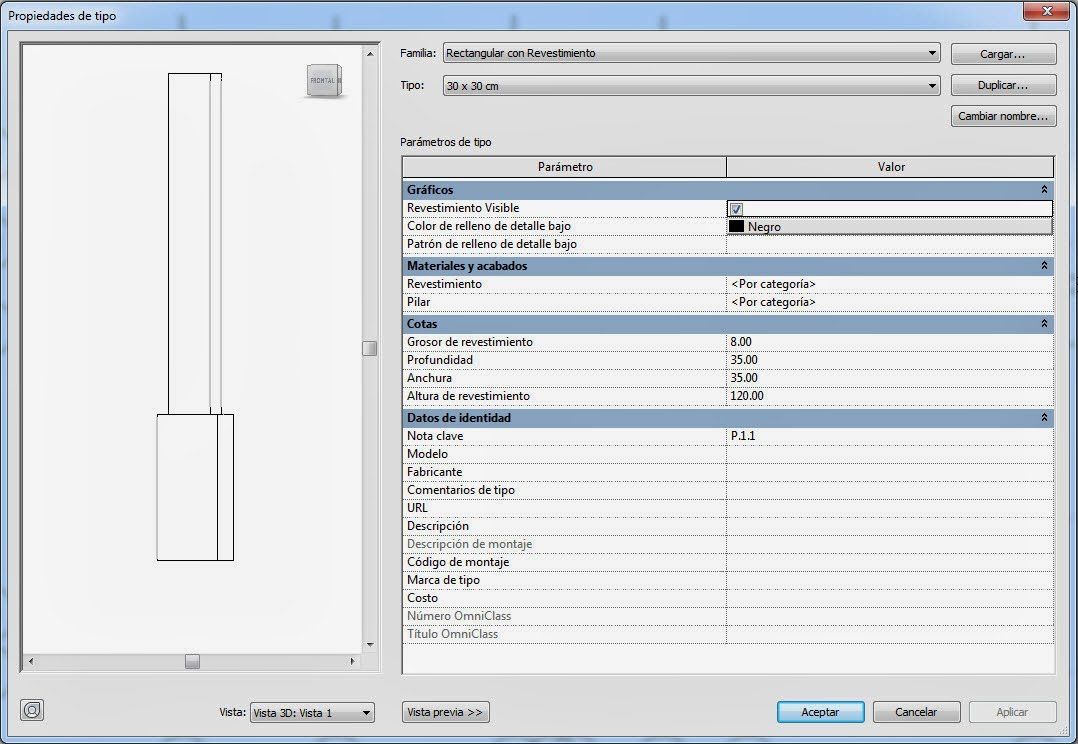 Pilares arquitectónicos en Revit