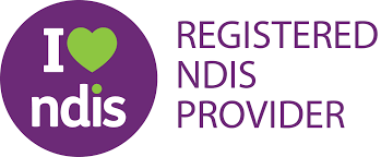 A purple and green logo that says `` i love registered nds provider ''